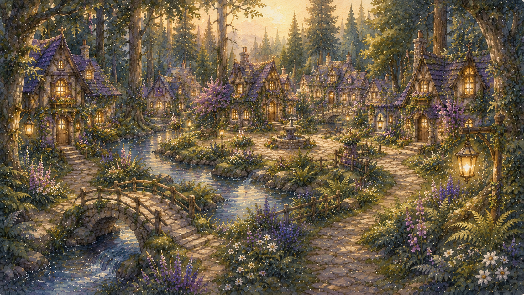 Silver Fern Hollow landscape illustration